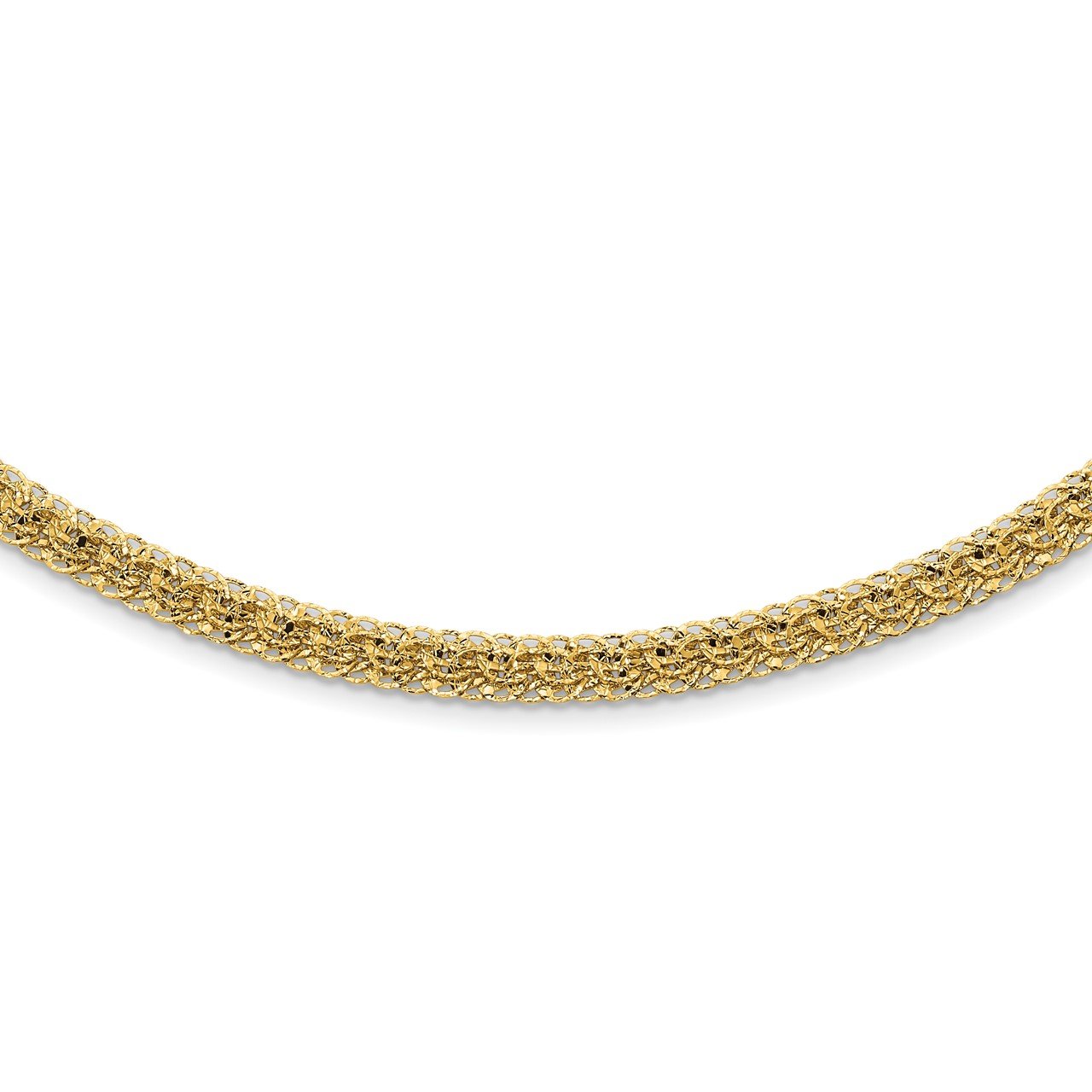 14K Polished D/C Fancy Link Necklace