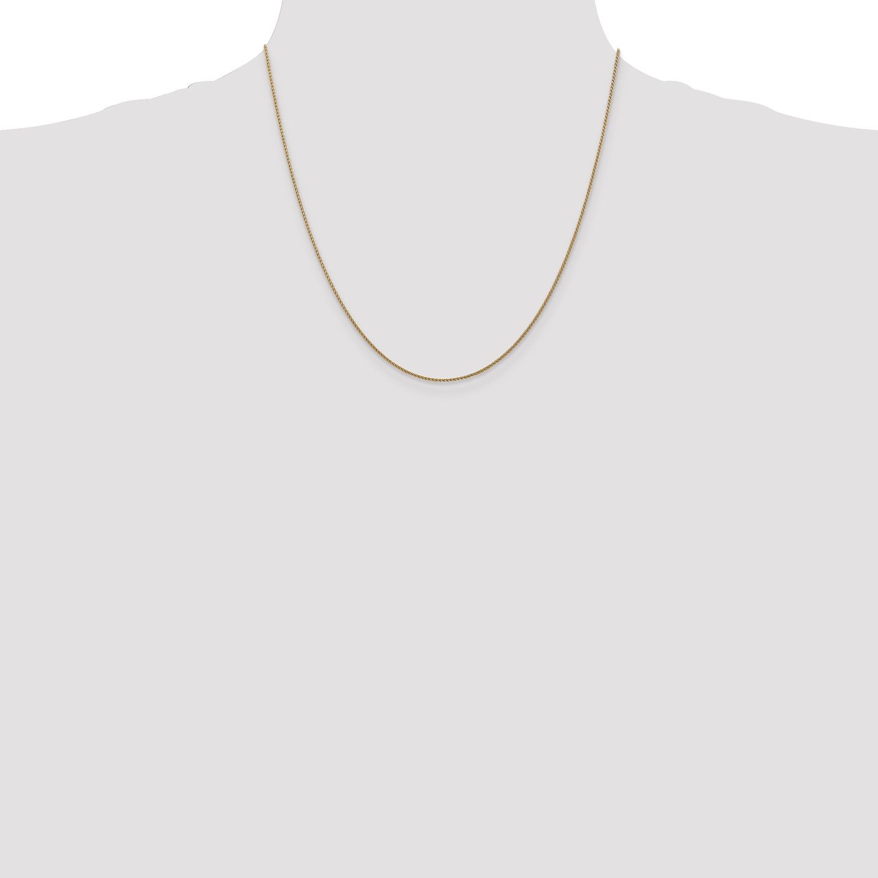 14k 1mm D/C Spiga with Lobster Clasp Chain-1