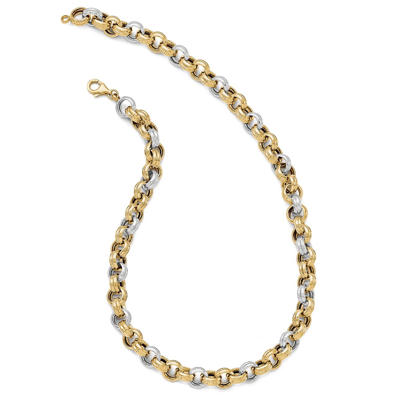 Leslie's 14K Two-tone Polished Fancy Necklace-1