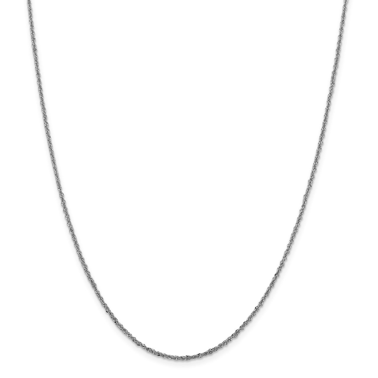 Leslie's 14K White Gold 1.6mm Sparkle Singapore Chain