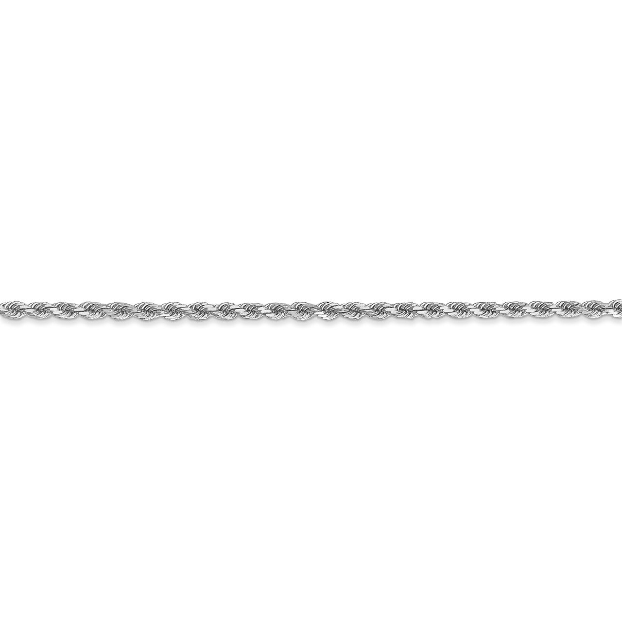 Leslie's 14K White Gold 2mm Diamond-Cut Rope Chain-2
