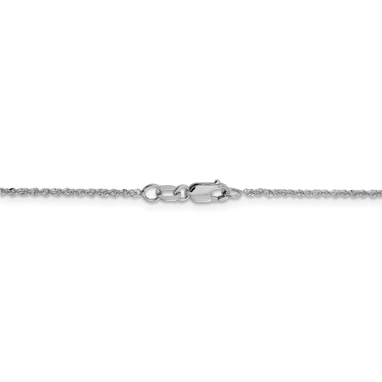 Leslie's 14K White Gold 1.3mm Sparkle Singapore Chain-3