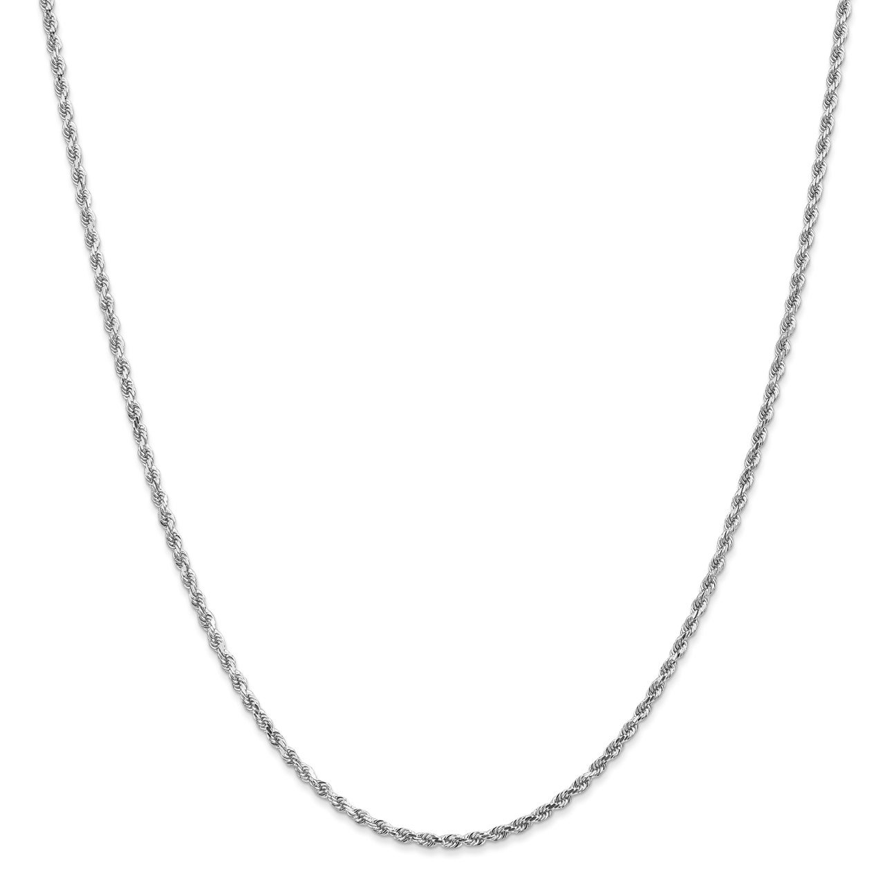 Leslie's 14K White Gold 2mm DiamondCut Rope Chain The Gold Store