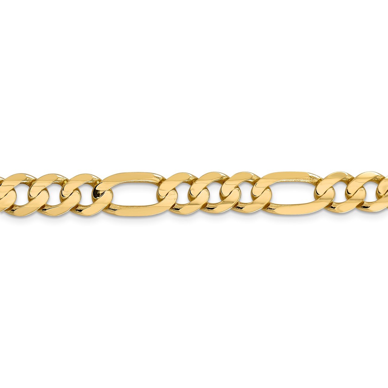14k 8.75mm Concave Open Figaro Chain-2