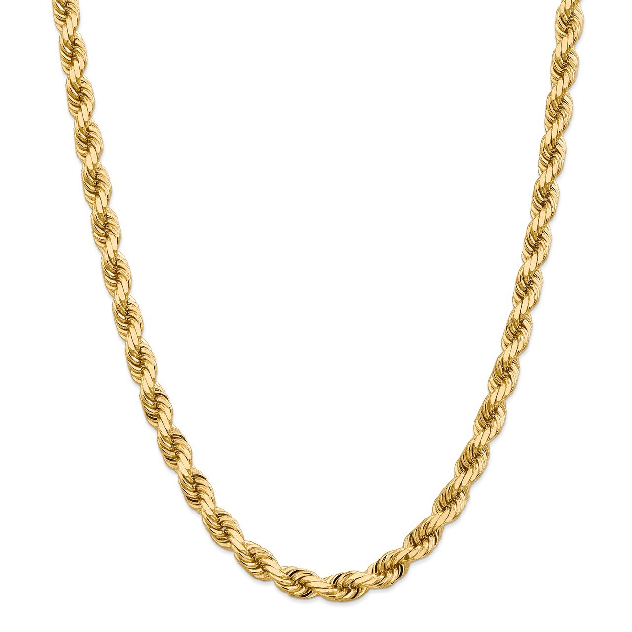14K 8mm D/C Rope with Fancy Lobster Clasp Chain