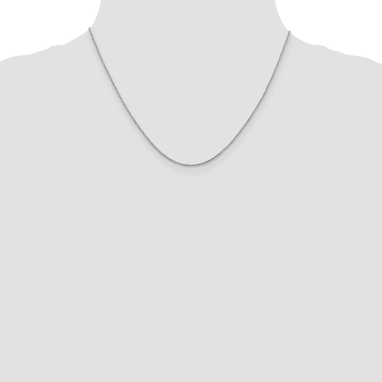 14K White Gold 1.1mm Ropa Chain-1