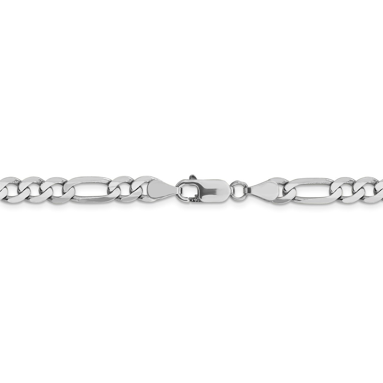 Leslie's 14K White Gold 6mm Flat Figaro Chain-3