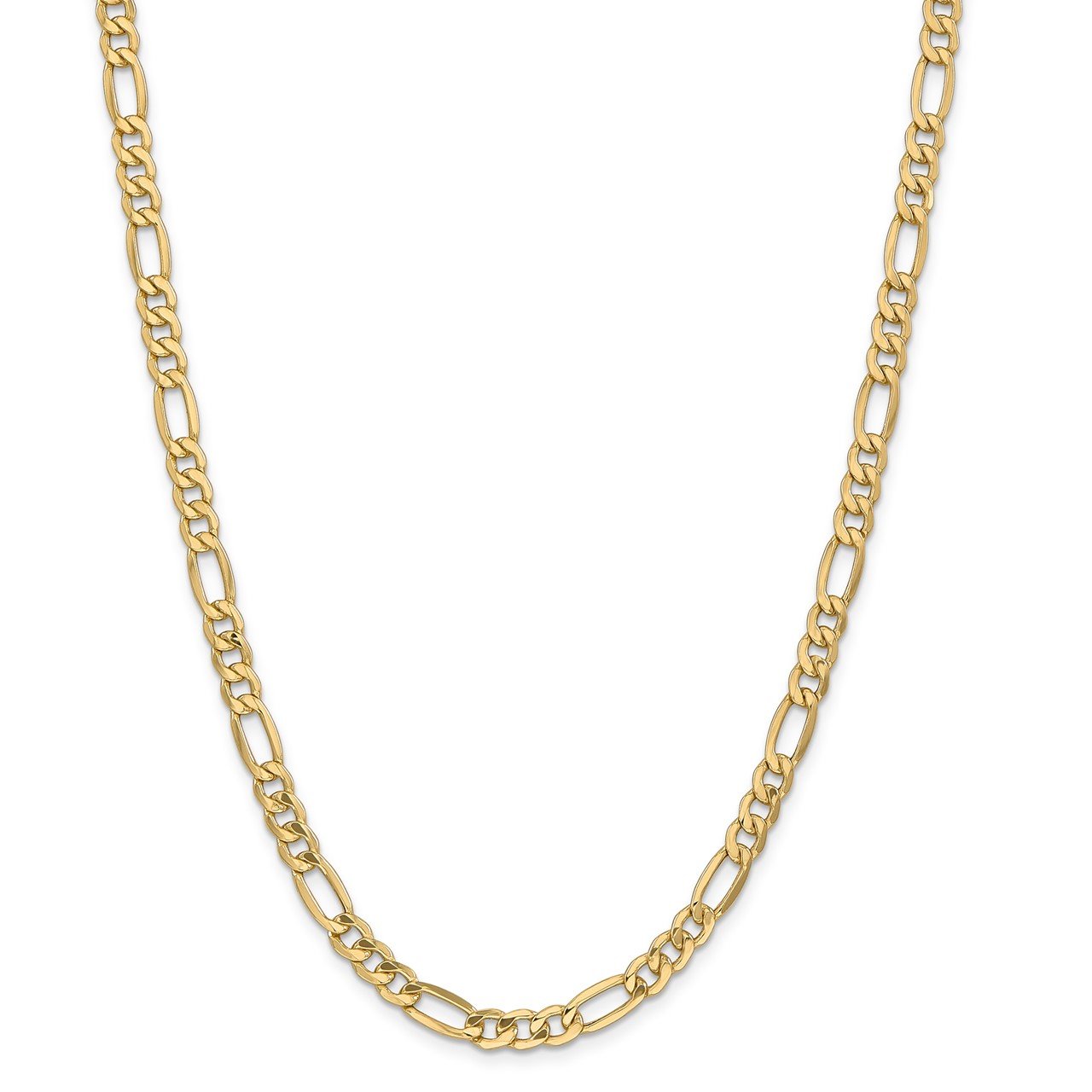 14k 6.25mm Semi-Solid Figaro Chain