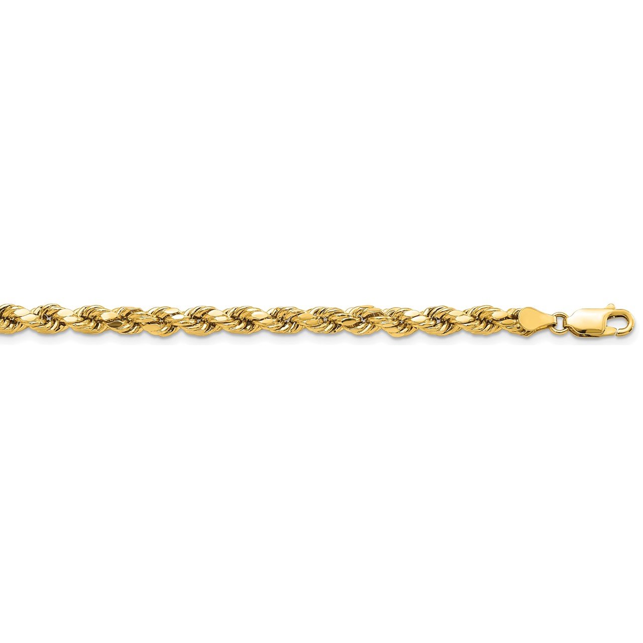 14k 4.9mm Semi-solid D/C Rope Chain