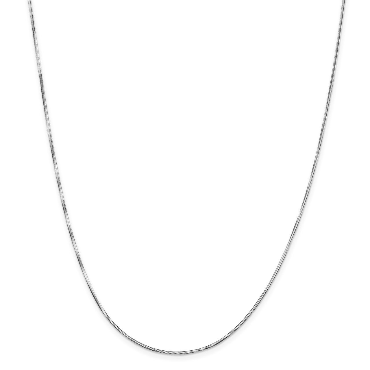 14k WG 1.4mm Octagonal Snake Chain