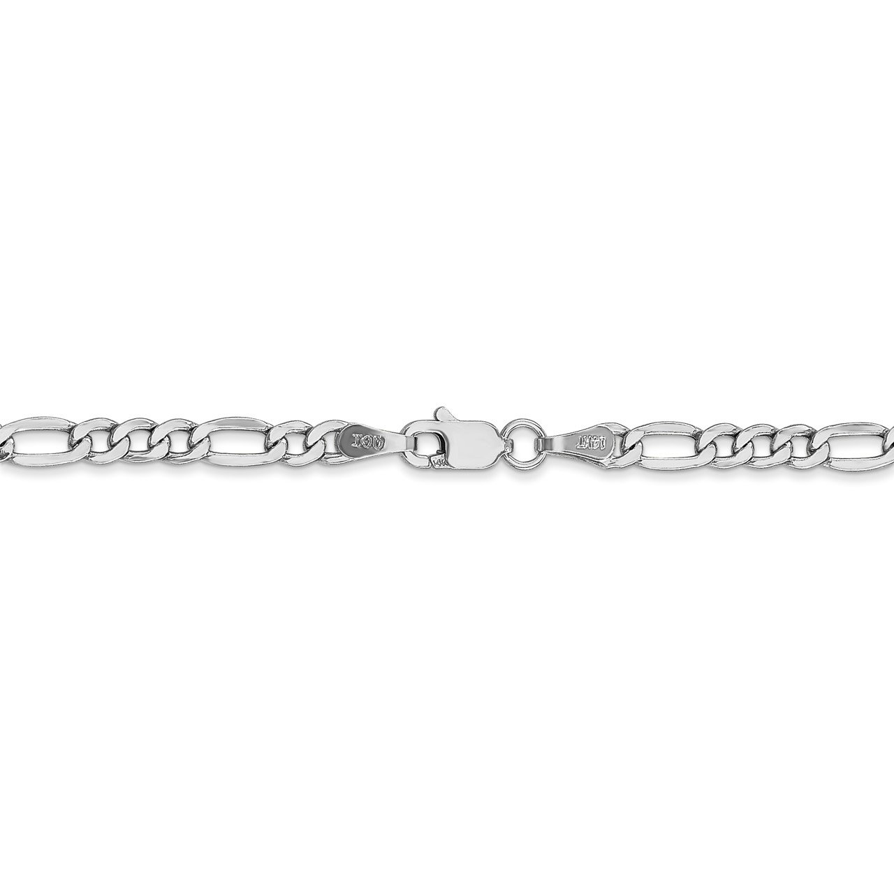 14k WG 3.5mm Semi-Solid Figaro Chain-3