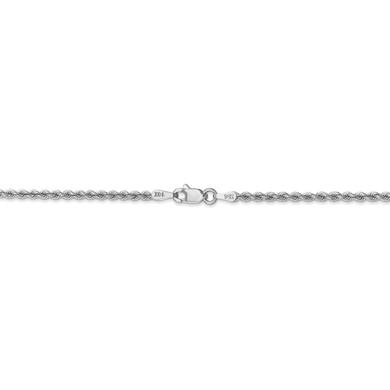 14k WG 2.25mm Regular Rope Chain-3