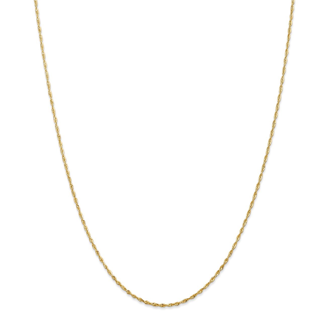 14k 1.5mm Extra-Light D/C Rope Chain