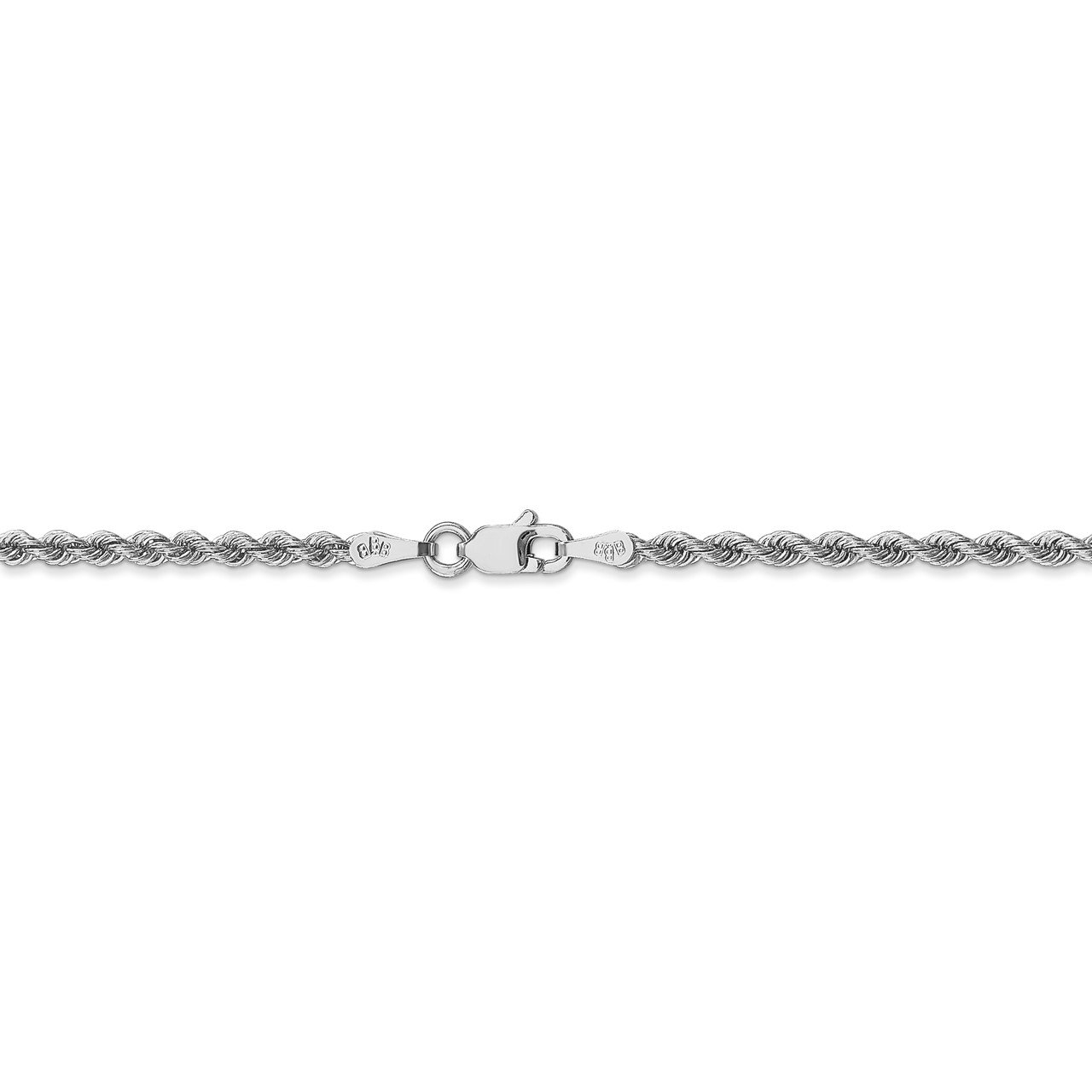 14k WG 2.5mm Regular Rope Chain-3