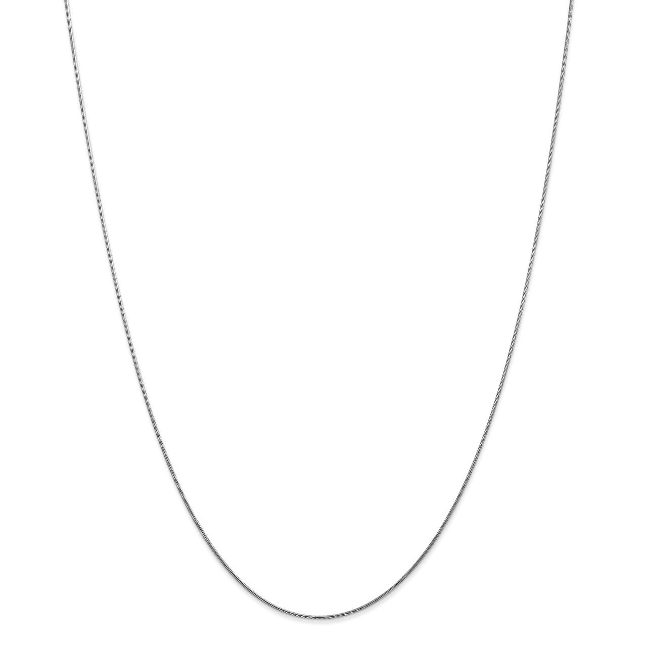 14k WG .8mm Round Snake Chain