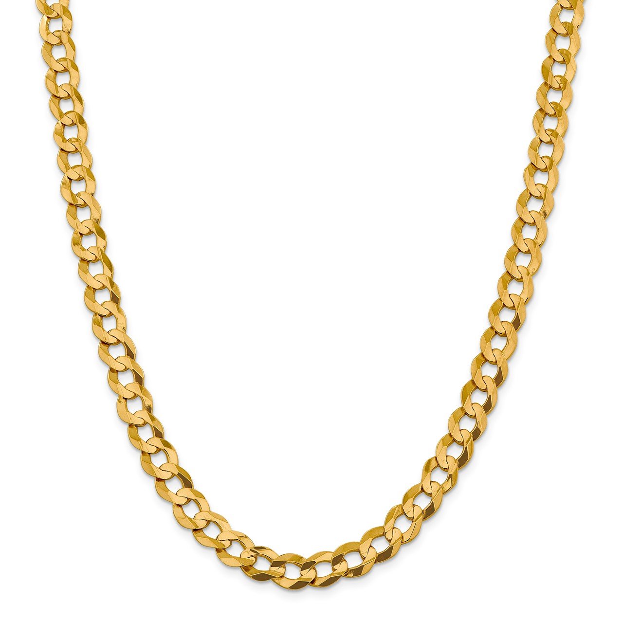 14k 9.4mm Lightweight Flat Cuban Chain