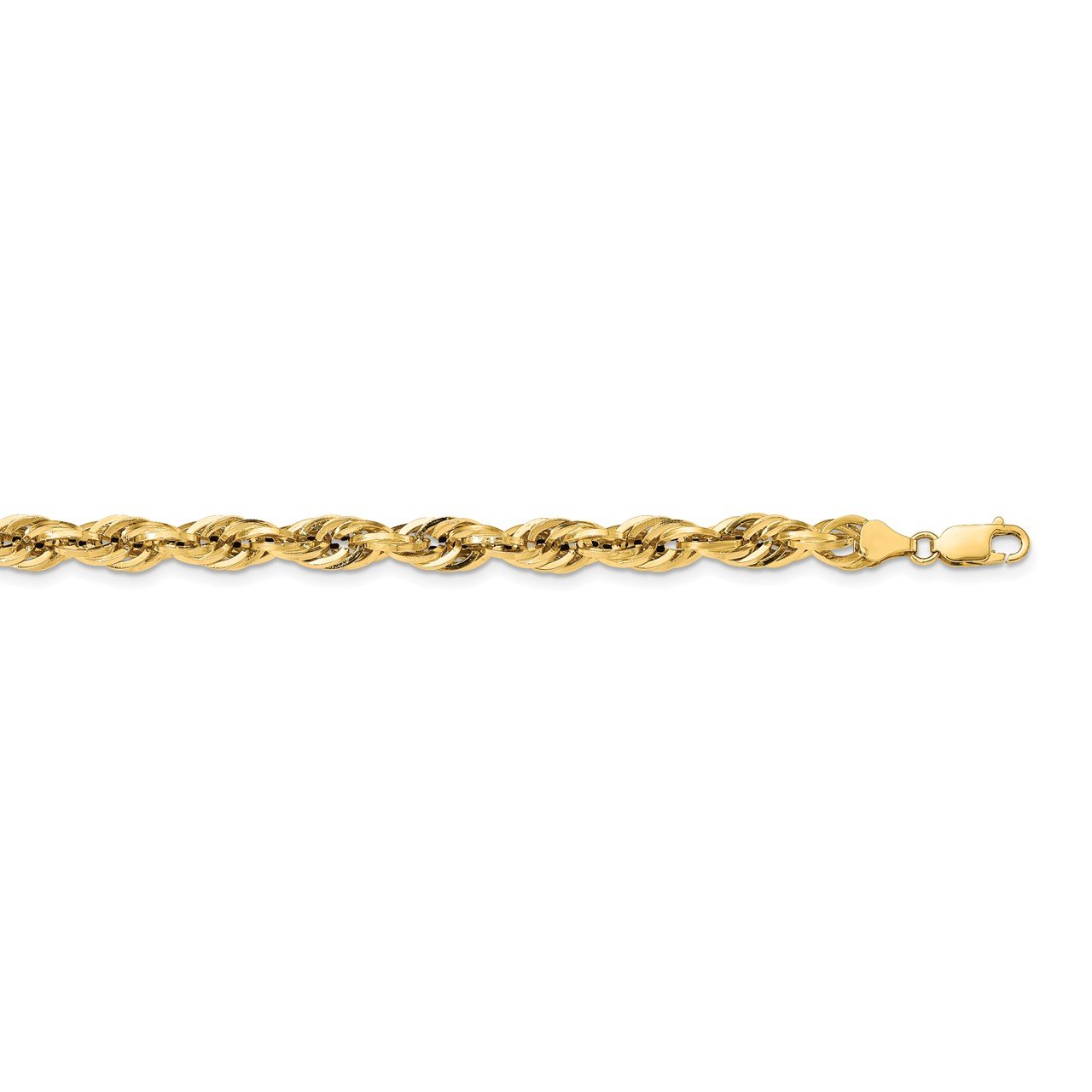 14ky 7.0mm Semi-Solid Rope Chain