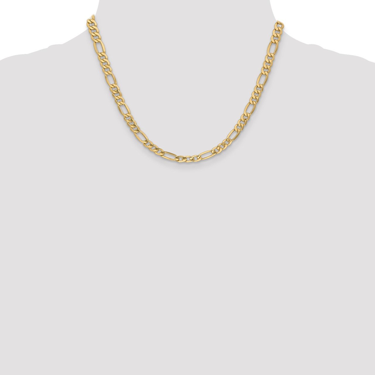 14k 6.25mm Semi-Solid Figaro Chain-1