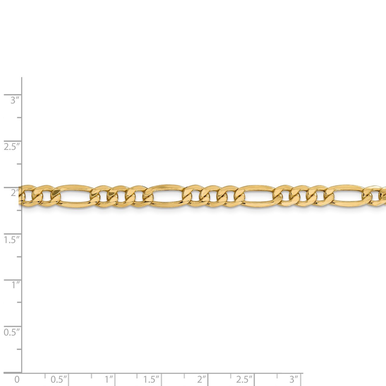 14k 6.25mm Semi-Solid Figaro Chain-4