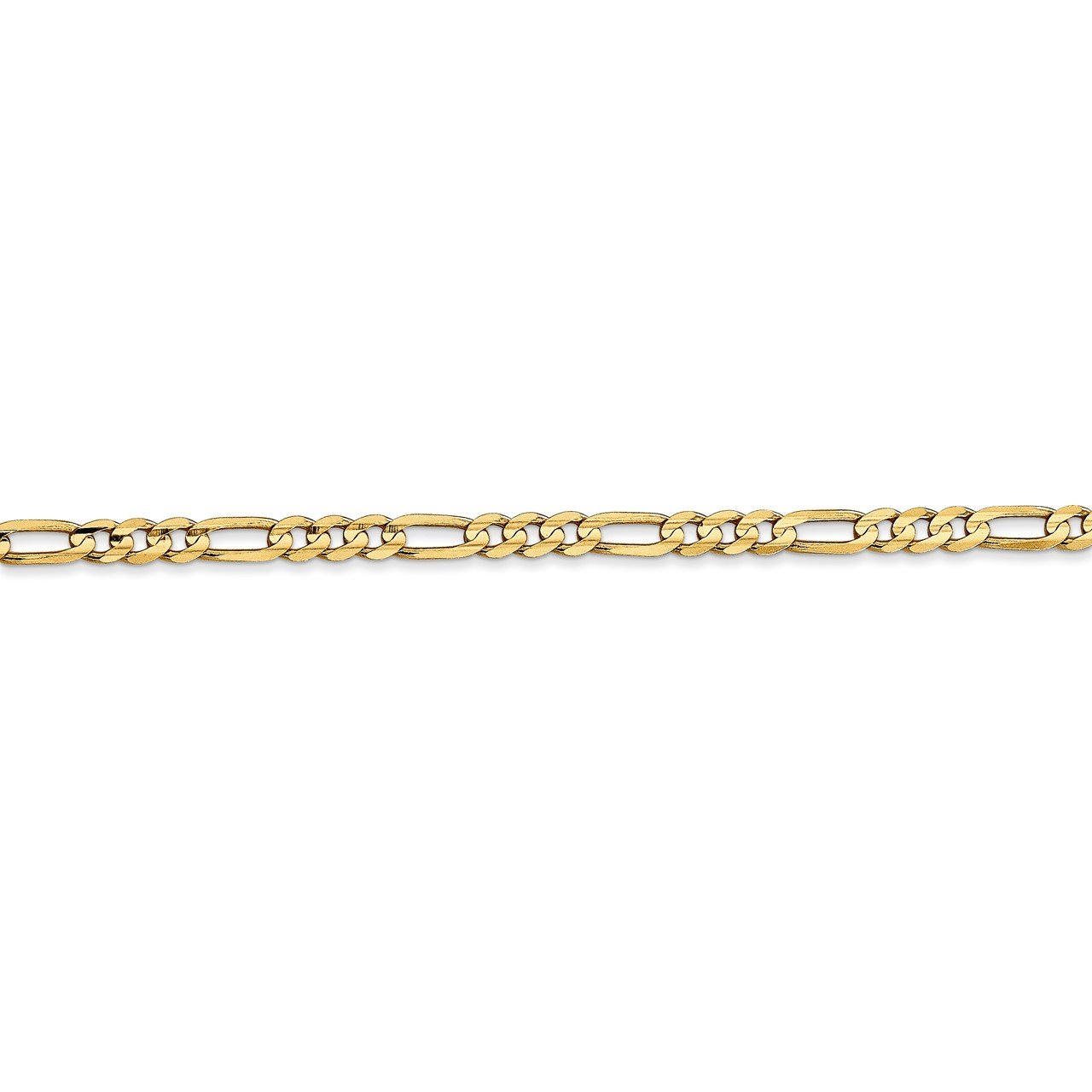 14k 3mm Concave Open Figaro Chain-2