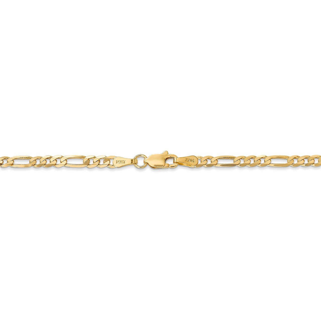 14k 3mm Flat Figaro Chain-3