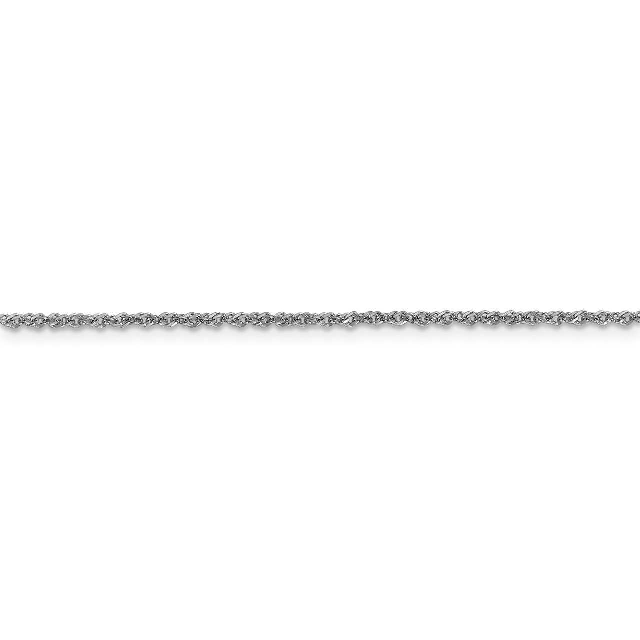 Leslie's 14K White Gold 1.6mm Sparkle Singapore Chain-2