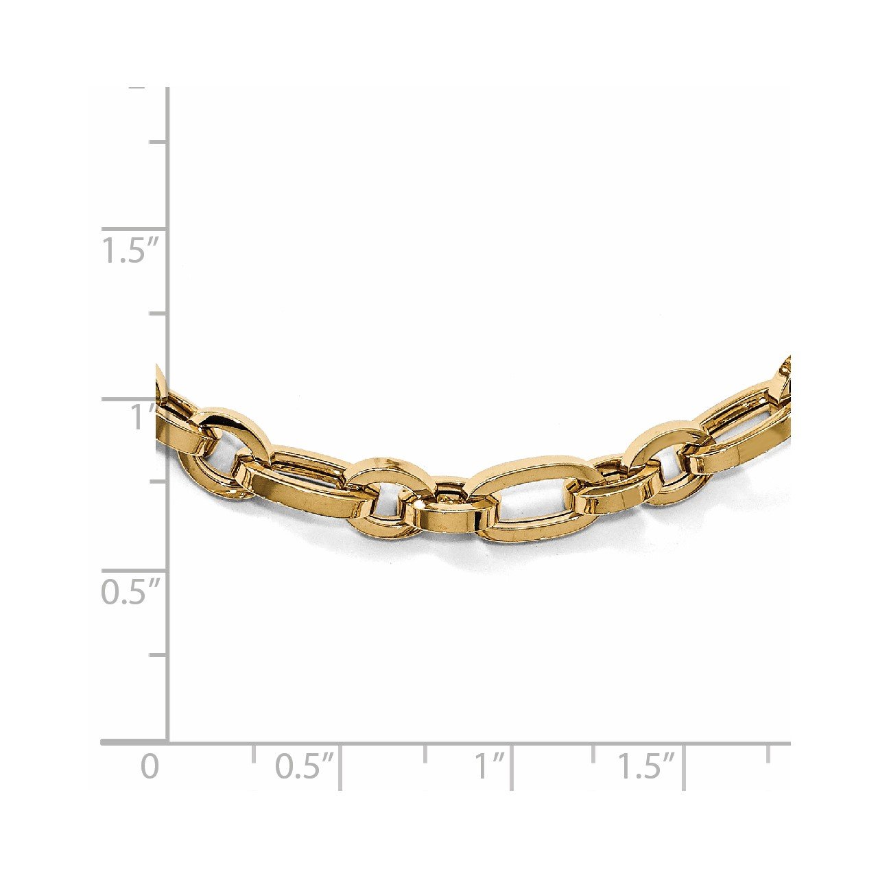 Leslie's 14K Polished Fancy Link Necklace-4