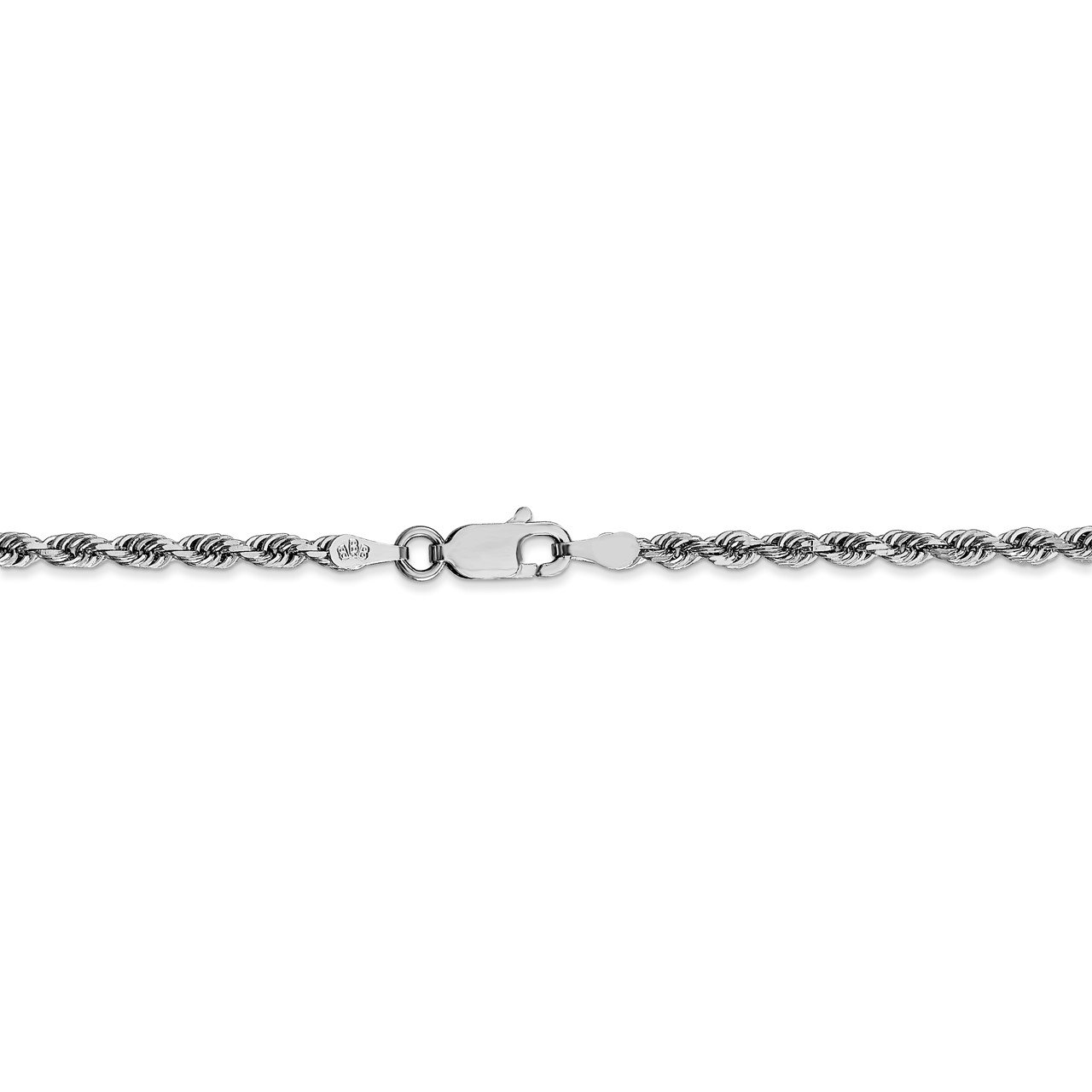 14k White Gold 2.75mm D/C Quadruple Rope Chain-3