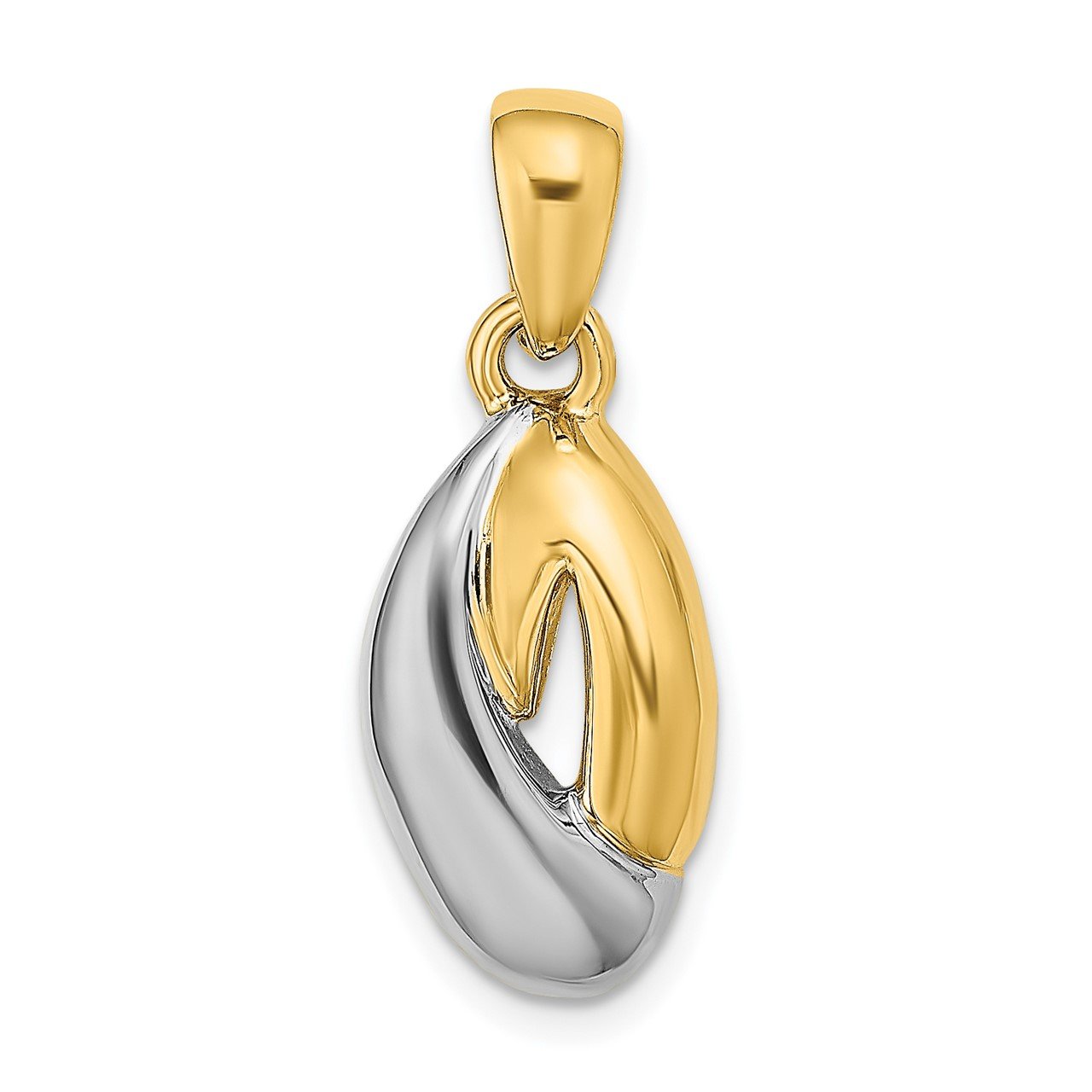 14k Two-Tone Oval Fashion Pendant