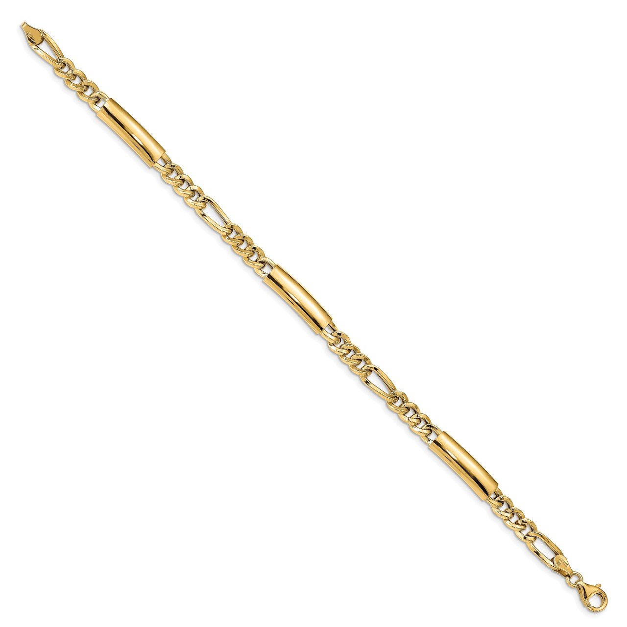 Leslie's 14k Men's Polished Fancy Link Bracelet-1