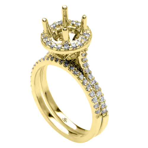 14K Gold Engagement Ring (Rose, White, Yellow)-1