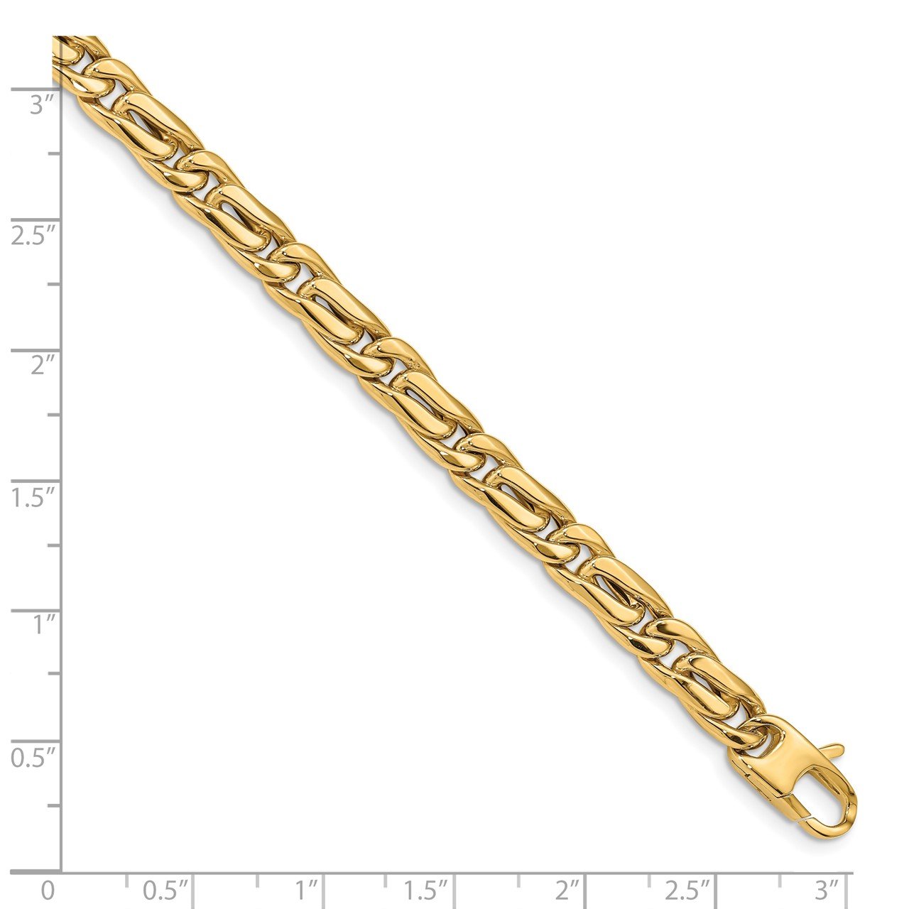 Leslie's 14k Men's Polished Link Bracelet-2