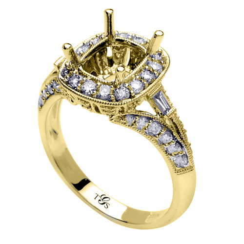 14K Gold Engagement Ring (Rose, White, Yellow)-2