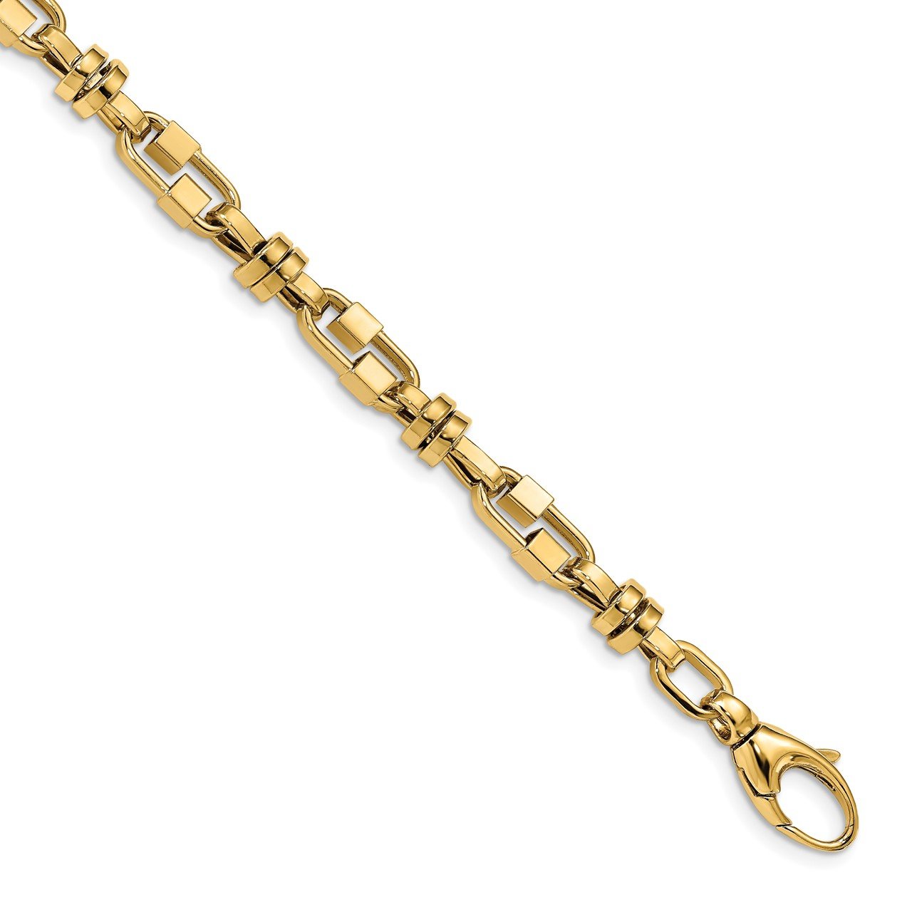 Leslie's 14k Men's Polished Fancy Link Bracelet