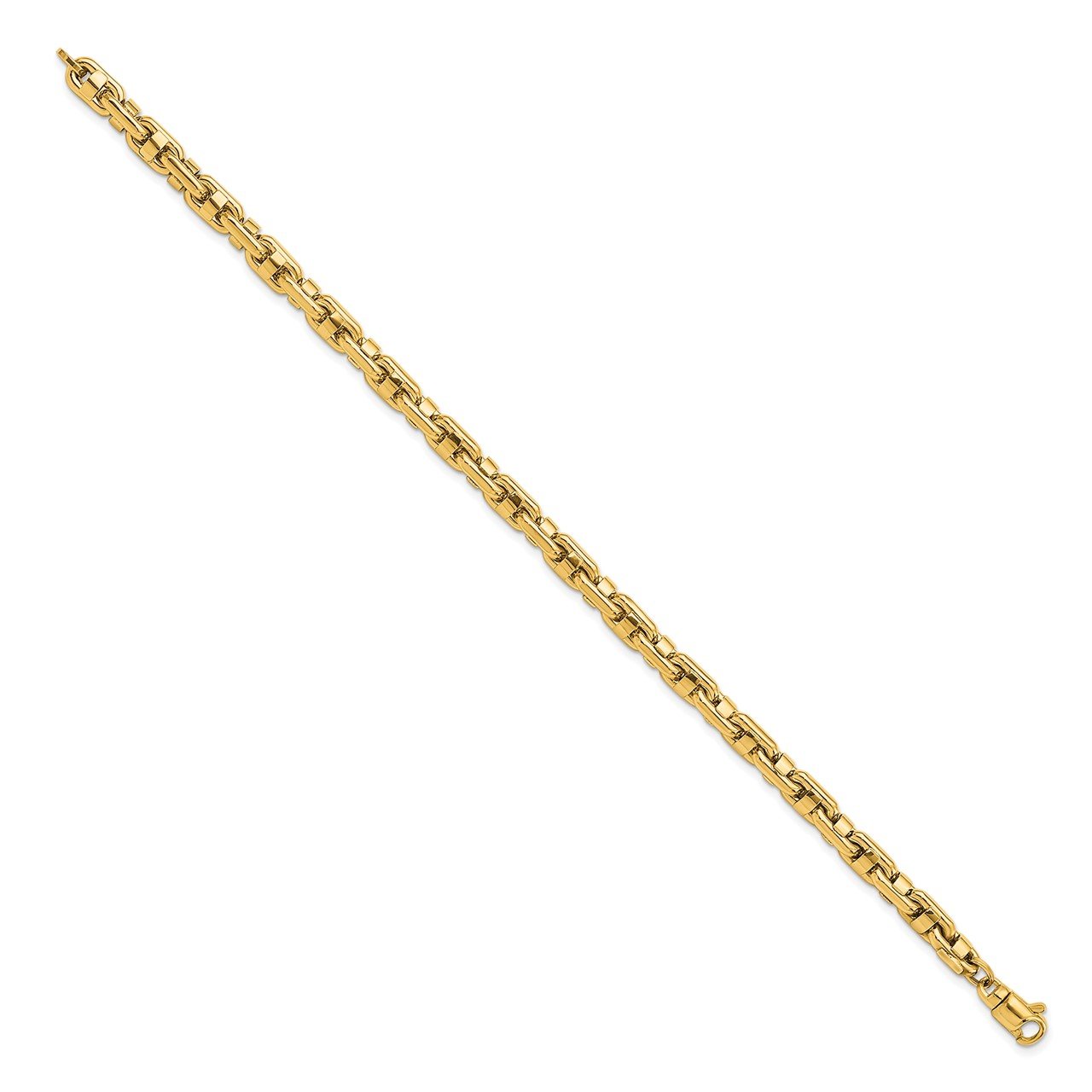14K Yellow Polished Fancy Link Men's Bracelet-1