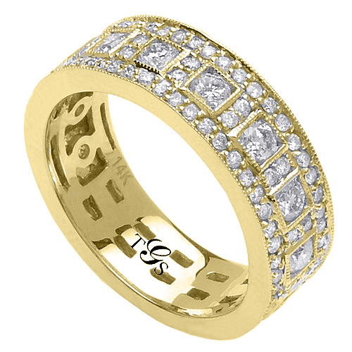 14K White Gold Diamond Band-2