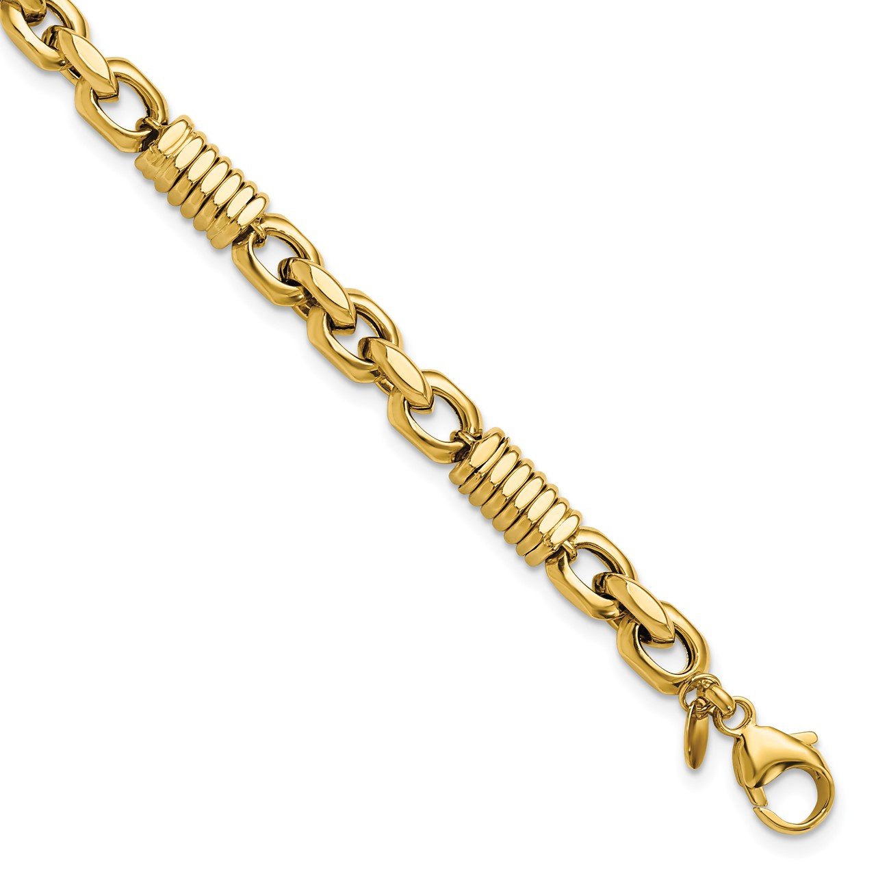 Leslie's 14k Men's Polished Fancy Link Bracelet