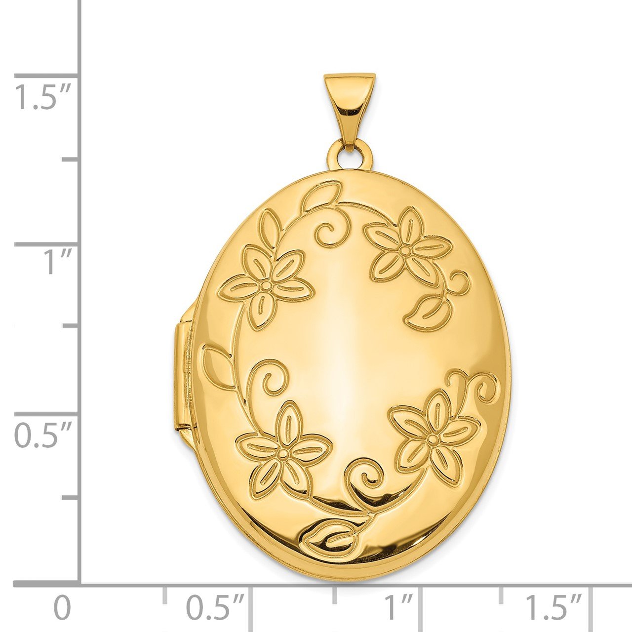 14K 33mm Oval Locket Pendant-2