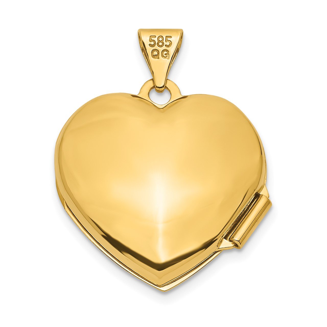 14k with White Rhodium Tree 18mm Heart Locket-3