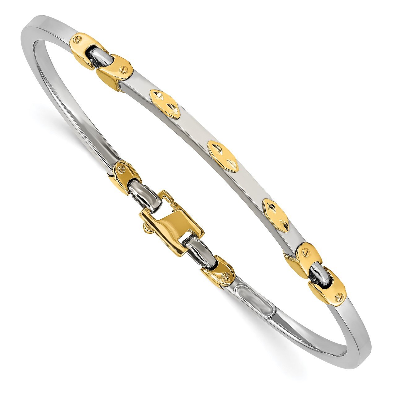 Leslie's 14k Two-tone Polished Bangle