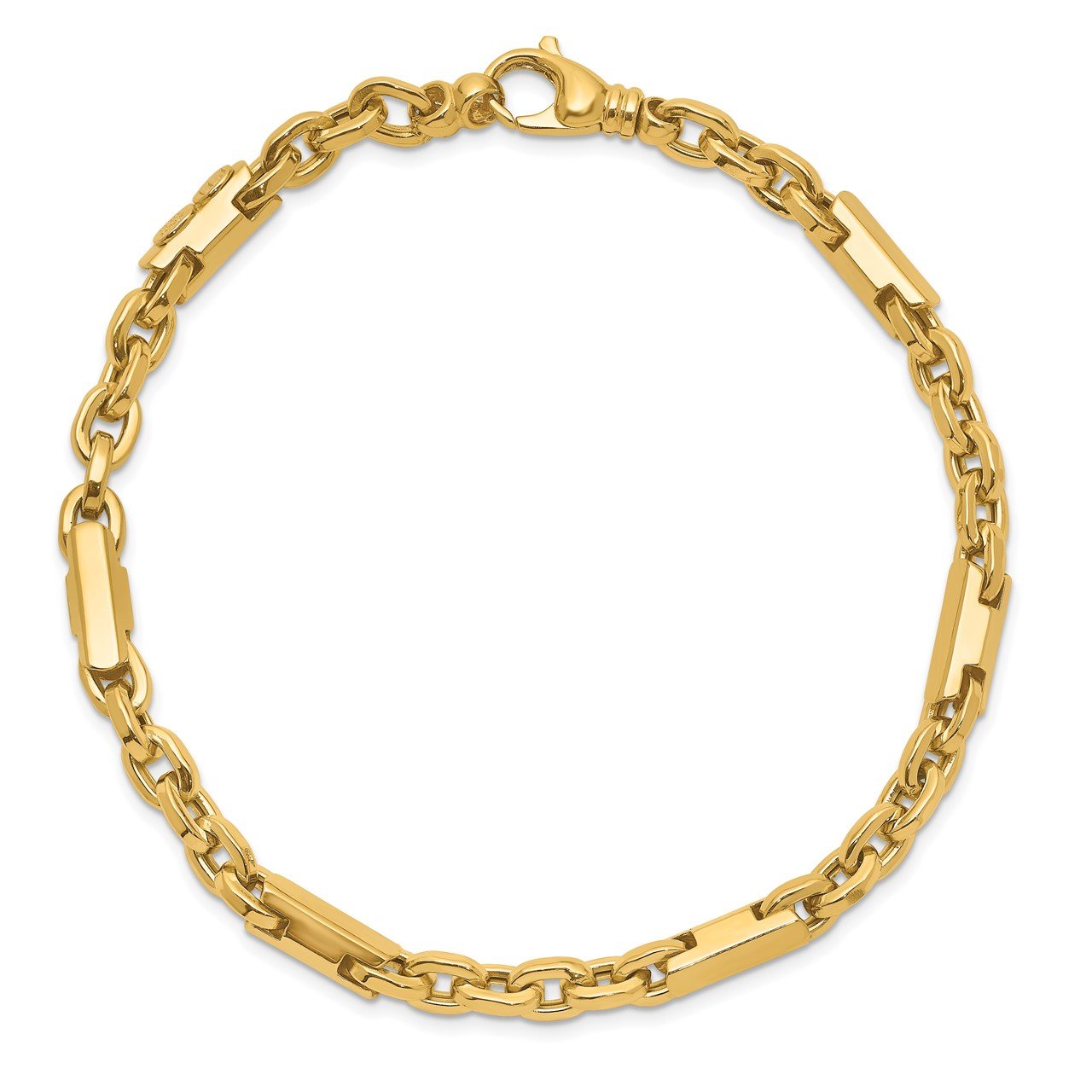 Leslie's 14k Men's Polished Fancy Link Bracelet-1