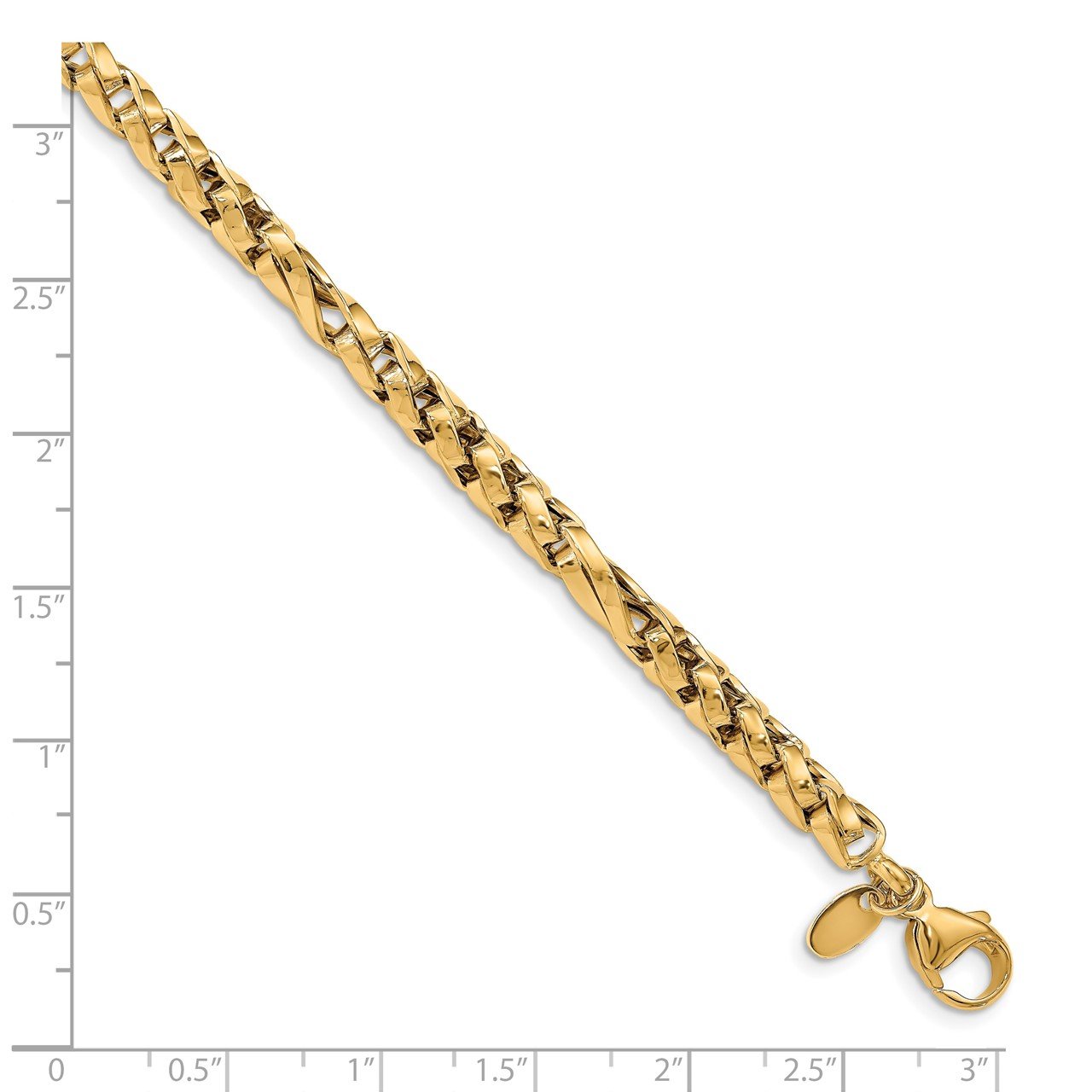 Leslie's 14k Polished Men's Fancy Link Bracelet-2