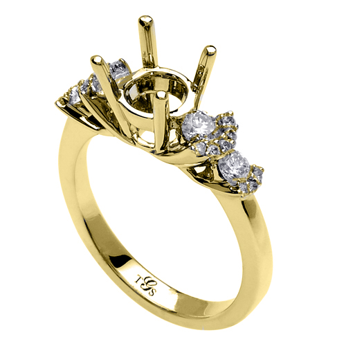 14K Gold Engagement Ring (Rose, White, Yellow)-1