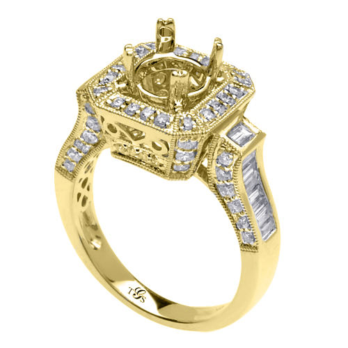 14K Gold Engagement Ring (Rose, White, Yellow)-2