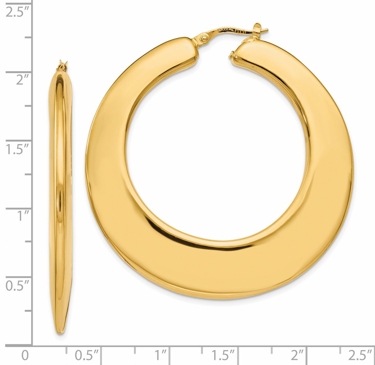 Leslie's 14K Polished Hoop Earrings-1