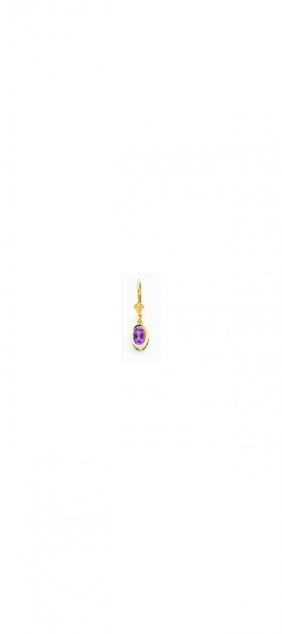 14k White Gold 7x5mm Oval Tsavorite leverback earring