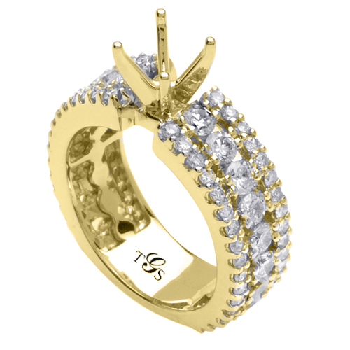 14K Gold Engagement Ring (Rose, White, Yellow)-1