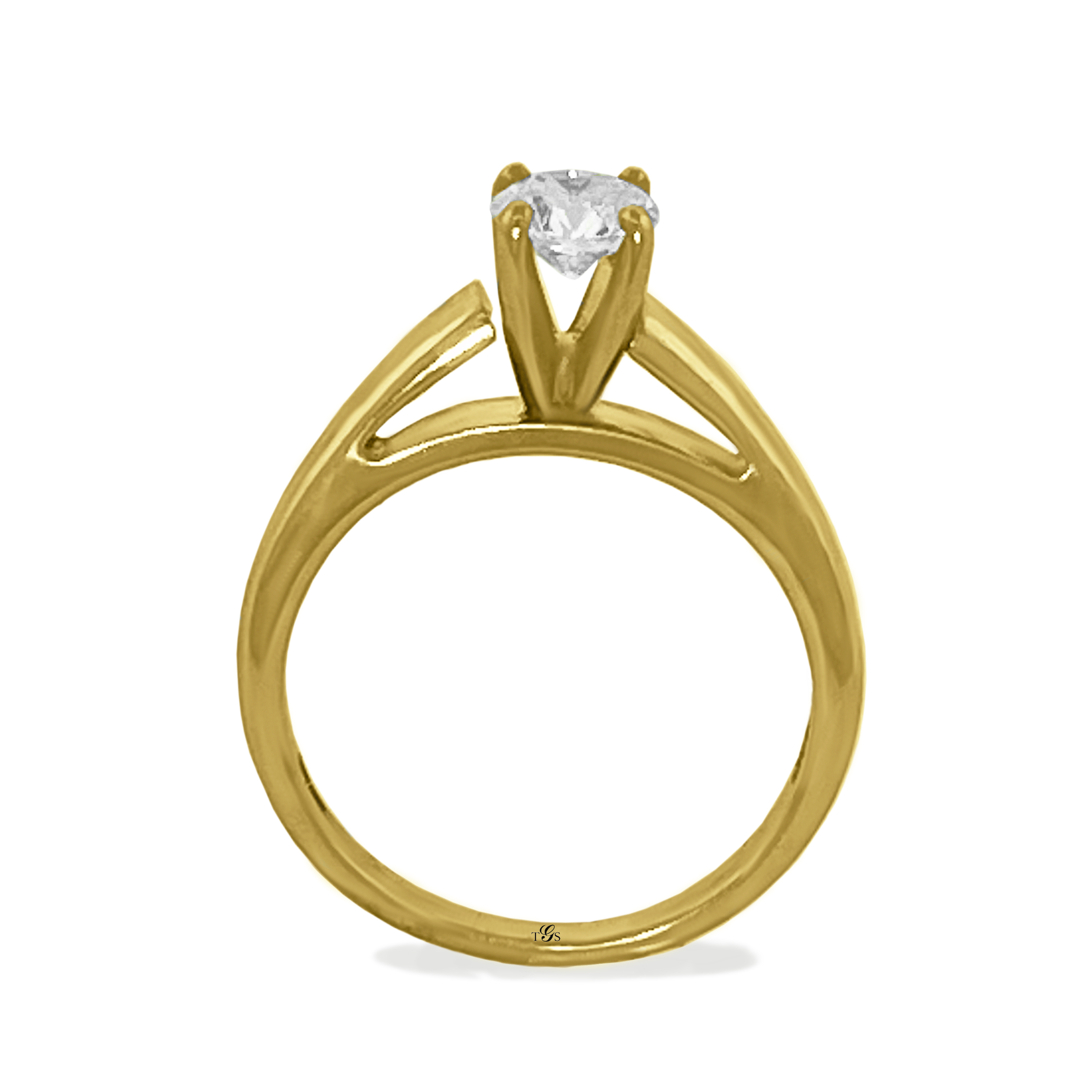 18K Yellow Gold Natural Diamond