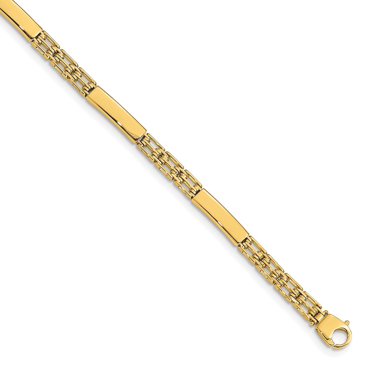 14k Polished Men's Fancy Link Bracelet