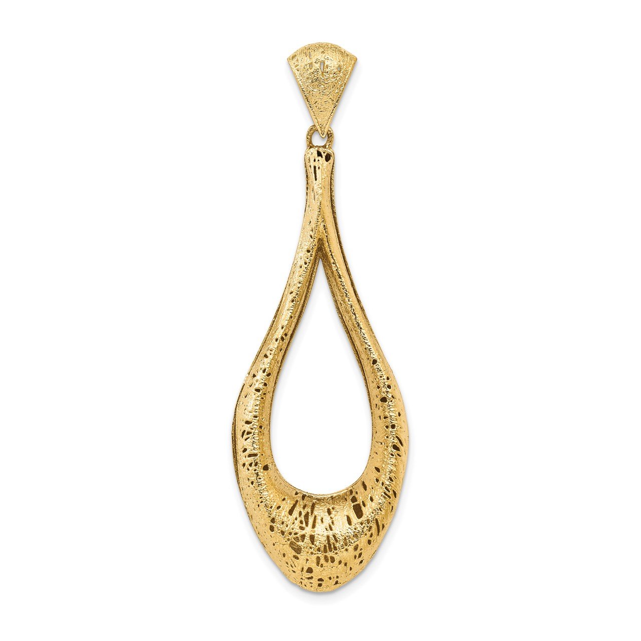 Leslie's 14k Textured Pendant